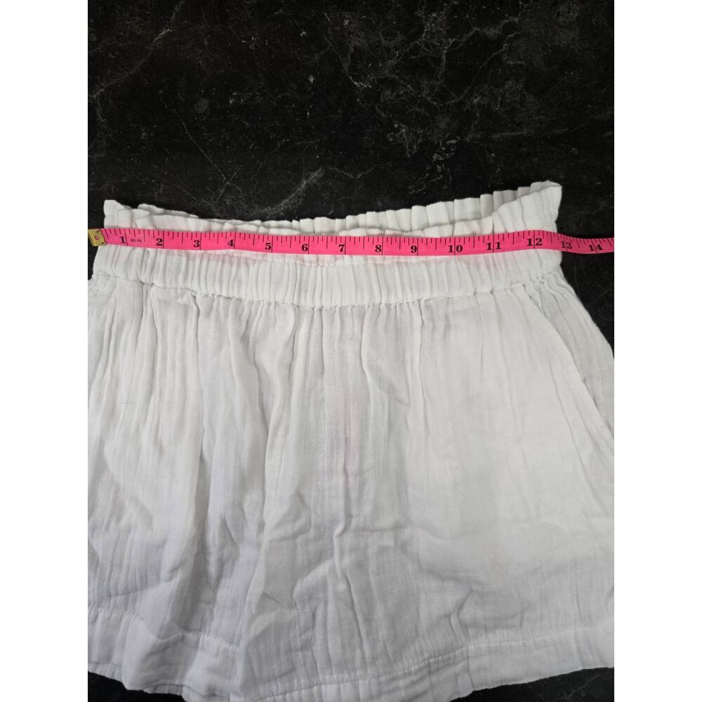 Roxy White What A Vibe High Rise Organic Cotton Gauze Shorts Small NWT - Picture 8 of 9